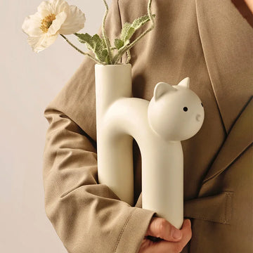 Cute Cathead H-Shaped Vase