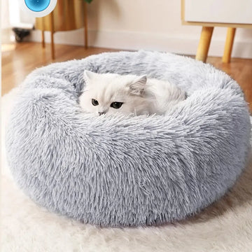 Soft Long Plush Cat Bed