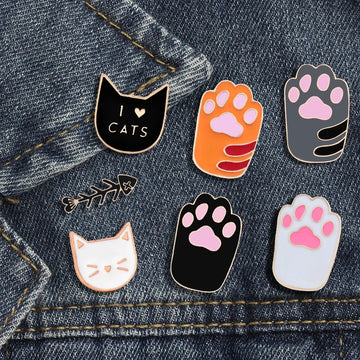 Cute Cartoon Cat Acrylic Brooch